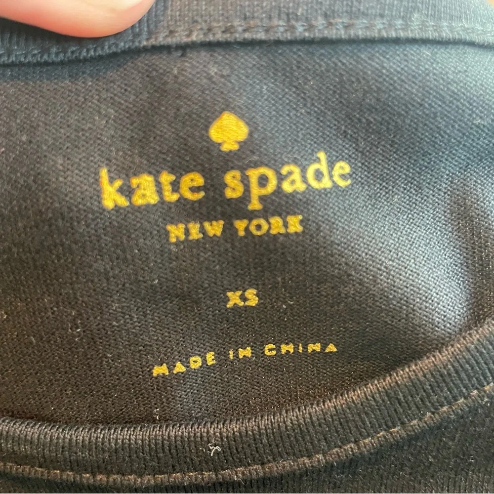 Kate Spade Black Flutter sleeve Shirt - size XS